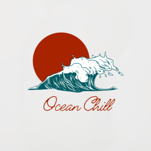 Ocean Chill Black, White & Grey T-Shirt Design