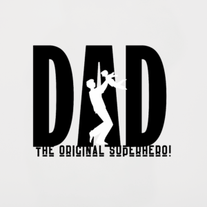 Dad Silhouette Black, White & Grey T-Shirt Design